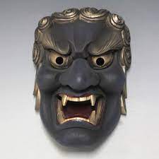 japanese traditional noh mask fudo myo made by wooden sculpture by skilled craftsman ssspecificati お面 能面 日本のお面