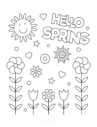 The inside is full of cheerful big drawings perfect for kids of all ages or even toddlers. 65 Spring Coloring Pages Free Printable Pdfs