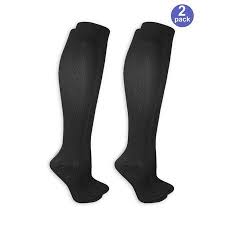 Women S Travel Compression Socks 2 Pack Walmart Com In 2020 Compression Socks Travel Compression Socks Female Travel