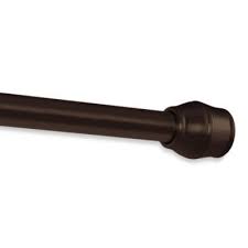 The Gripper 72 Inch Stainless Steel Clarkson Shower Rod With Finial In Oil Rubbed Bronze Finish Bedbathandbeyond Shower Rod Oil Rubbed Bronze Bronze Finish