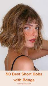 50 Best Short Bobs With Bangs Haircuts And Hairstyles For 2019 Short Wavy Hair Bobbed Hairstyles With Fringe Haircuts With Bangs