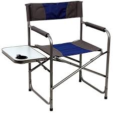 Portal Compact Steel Frame Folding Director S Chair Portable Camping Chair With Side Table Supports 300 Lb Portable Camping Chair Camping Chair Camping Chairs