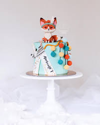 Fox Cake First Birthday Cake Topper Fox Cake Fox Cake Toppers