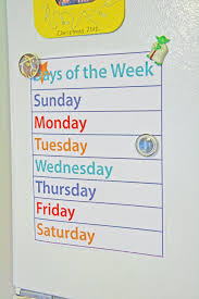 most popular days of week chart printable free monthly