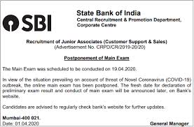 The preliminary examination for junior associate posts that was scheduled to be conducted in june 2021 has been postponed due to covid19. Sbi Clerk Prelims Result 2021 Date Cut Off Marks Category State Wise Bank Sbi