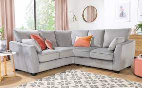 Claremont Grey Velvet Corner Sofa Furniture Choice Corner Sofa Velvet Corner Sofa Sofa