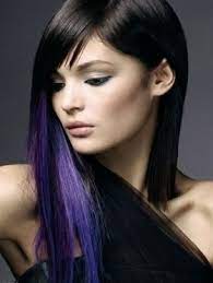 Brown Hair W Purple Streak Edgy Hair Long Hair Pictures Emo Hair