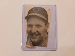 Bert Haas 1942 Reds Baseball Player Panel RARE!