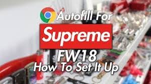 If enabled, supreme autofill will accept the terms and even finalise your purchase. Chrome Autofill For Supreme Fw18 How To Set It Up Youtube