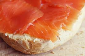 Salmon Lox On A Fresh Baked French Bread With A Little Cream Yuuuum Smokedsalmon Salmon Salmonlox Lox Fish Gourmet Food Healthy Breakfast No Cook Meals