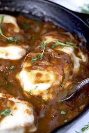My intent was to let it simmer a while. French Onion Smothered Pork Chops Lemon Blossoms