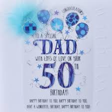 Cards for everyone currently stock a varied range of happy birthday cards from many different suppliers. Wendy Jones Blackett Dad 50th Birthday Card