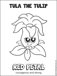 Red Petal Tula The Tulip Girl Scout Daisy Petals Girl Scout Daisy Activities Daisy Girl Scouts