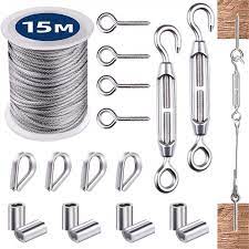 For heavier objects, like tapestries, fairy lights, and hanging ornaments, use thumbtacks, hooks, or nails. 1 Set Multifunctional Wire Rope Kit Hanging Stainless Steel Cable Tent Rope Clothesline Lifting Tools Accessories Aliexpress