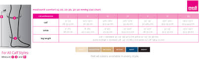 42 True To Life Mediven Compression Stocking Size Chart