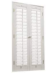 Our shutters are manufactured using a variety of premium quality woods, while we can also supply you with a waterproof pvc shutter for areas of your home with high moisture present. Faux Wood Diy Plantation 2 1 4 Interior Shutter Kits 39 W Ebay