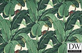 Styleshoutout.com в» the beverly hills hotel pink wallpaper vintage style bathroom | honey of california. Beverly Hills Martinique Banana Leaf Wallpaper Beach Style Los Angeles By Designer Wallcoverings Houzz