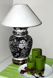 Depending on your base, you may have to drill or cut holes wide enough for the rod at the top and bottom of the lamp. Diy Lamp Base Covered With Fabric Mod Podge Rocks