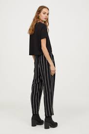 Black And White Striped Jeans Womens Wide Leg Pants Black White Striped Divided H M Us Women S Fashion Leggings Fashion Womens Fashion Dresses Summer