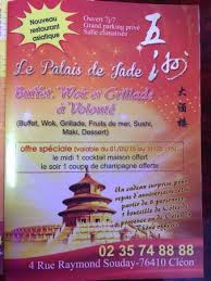 Vous connaissez le palais de jade? Le Palais De Jade Picture Of Le Palais De Jade Cleon Tripadvisor