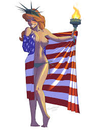 Pinup Prims: Lady Liberty, Me, Digital, 2021 : rArt