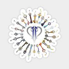 42 kingdom hearts nightmare before christmas foam key blade cosplay halloween. Kingdom Hearts 2 Keyblades Kingdom Hearts Aimant Teepublic Fr
