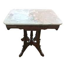 19th Century Victorian Walnut Marble Top Parlor Table In 2020 Parlor Table Marble Top Victorian Parlor