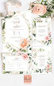 Einladung De Mariage De Modele Avec Le Fard A Joues Roses Set De 10 Pieces Ensemble Imprimabl Einladungen Hochzeit Hochzeitseinladung Hochzeit