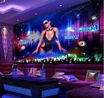 Wallpaper Cool Nightclub DJ Beauty Bar Ktv Tool Background Wall Decoration  Painting Tv Background Non-woven Wallpaper 3D Wallpaper Decoration Bedroom  ...