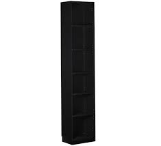 Can be used as a display unit or as shelves. Kobi Large Narrow Bookcase In Black Fantastic Furniture