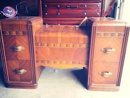Art deco waterfall highboy dresser and mirror. Waterfall Vanity Worth Anything My Antique Furniture Collection