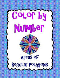 Areas Of Regular Polygons Color By Number Regular Polygon Polygon Activities Interior And Exterior Angles