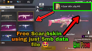 ▶▶garena free fire game © garena international pvt. How To Get Free 4 Scar Gun Skin Free Fire Using Just 5mb Data File Youtube