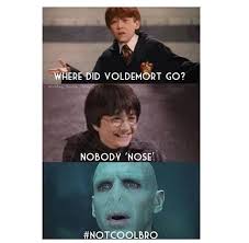 Nobody Nose Haha Voldemort Has No Nose Harry Potter Jokes Harry Potter Memes Hilarious Harry Potter Funny Pictures