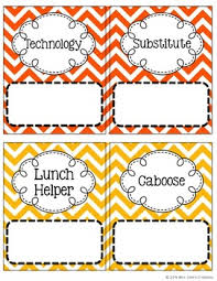 chevron classroom job chart editable