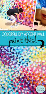 Colorful Spray Paint Accent Wall Bower Power Accent Wall Paint Diy Accent Wall Spray Paint Wall