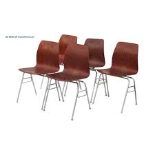 5 Vintage Royal Metal Bent Plywood Side Dining Stacking Chairs Chair Plywood Siding Dining Chairs