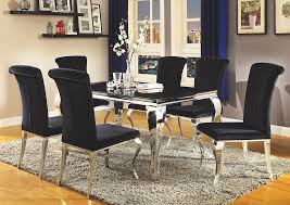 However, all of these styles come in all of these shapes shown. Black Dining Table W 4 Side Chairs Long Island Discount Furniture