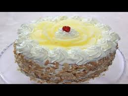 حلوة لاكريم ب الانناس او طورطة عيد ميلاد في المتناول مع طريقة تزيين سهلة للمبتدئات Youtube Desserts Food Pie