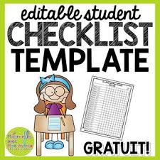 Free Editable Student Checklist Template Teacher Checklist Template Teacher Checklist Checklist Template