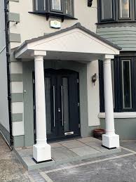 View front door canopies with pillars images. Fibreglass Columns Portico Entrance Canopies