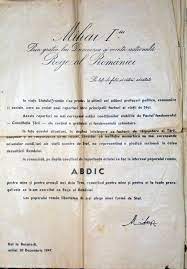 Cum AratÄƒ Actul De Abdicare Semnat De Regele Mihai Pe 30 Decembrie 1947 La Palatul Elisabeta