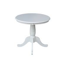 30 Inch Tall 30 Inch Round Top Linen White Pedestal Dining Table Dining Table Pedestal Dining Table Pedestal Table