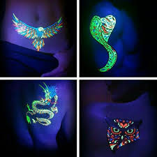 Black Light Temporary Tattoos By Artwear Tattoo Tatuaggi Evidenziatori