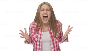 Screaming, hate, rage. Crying emotional angry woman screaming 17156493 Stock Photo at Vecteezy