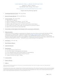 NORTHBROOK PUBLIC LIBRARY BOARD MEETING