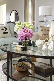 Source Jillian Harris Pastel Living Room With Oval Glass Top Cocktail Table Blue Accent Chair Linen Slipcov Pastel Living Room Decor Home Decor Inspiration