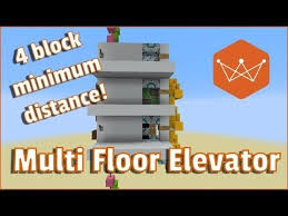 Minecraft Tutorial Multi Floor Elevator With Call To Floor Function 4 Block Minimum Floor Spacing Youtube Minecraft Minecraft Tutorial Elevation