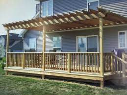 Pergola With Posts In Handrail Customer Pins In 2019 Deck With Pergola Outdoor Pergola Pergola Patio