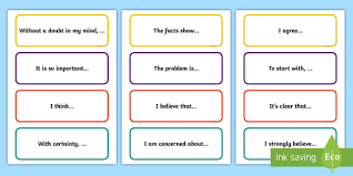 Initial conjunctions are when you start your sentences with a conjunction, such as and, but, or, for, so, yet, or because. 3 6 Persuasive Sentence Starter Cards Teacher Made